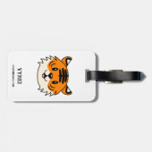 かわいい笑顔の漫画タイガー ラゲッジタグ (裏面横)