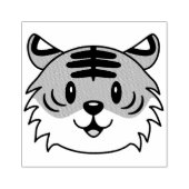 かわいい笑顔の漫画タイガー ラバースタンプ (インプリント)