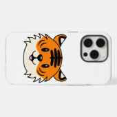 かわいい笑顔の漫画タイガー iPhoneケース (裏面横)