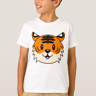 かわいい笑顔の漫画タイガー Tシャツ