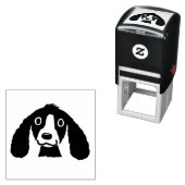 かわいい笑顔の漫画犬 セルフインキングスタンプ (インサイチュ)