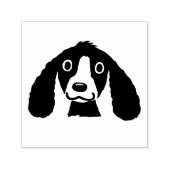 かわいい笑顔の漫画犬 セルフインキングスタンプ (デザイン)