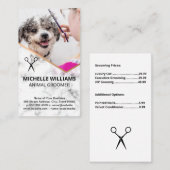 かわいい笑顔の犬が手入れ 名刺 (正面/裏面)