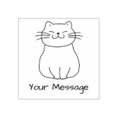 かわいい笑顔の猫の名前やスケッチ ラバースタンプ (インプリント)