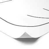 かわいい笑顔の猫カラーリングページ ポスター (角)