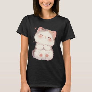 かわいい笑顔の猫Tシャツ Tシャツ