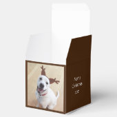 かわいい笑顔の白いトナカイ犬クリスマスブラウン フェイバーボックス (オープン)