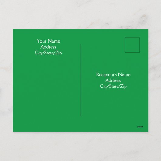 かわいい笑顔の白犬レッドクリスマスの写真 シーズンポストカード (裏面)