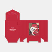 かわいい笑顔の白犬赤バレンタインデーのお願いB フェイバーボックス (折り畳みなし)
