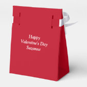 かわいい笑顔の白犬赤バレンタインデーのお願いB フェイバーボックス (裏面サイド)