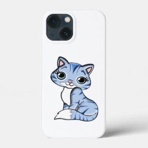 かわいい笑顔の空の青い子猫と青い目。 iPhone 13 MINIケース