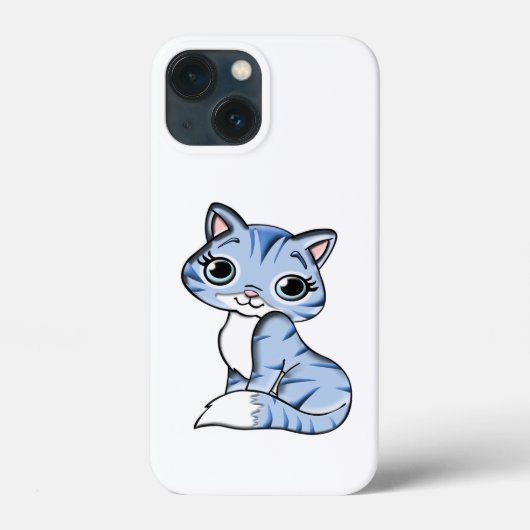 かわいい笑顔の空の青い子猫と青い目。 Case-Mate iPhoneケース (裏面)