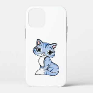 かわいい笑顔の空の青い子猫と青い目。 iPhone 12 MINI ケース