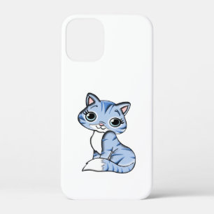 かわいい笑顔の空の青い子猫と青い目。 iPhone 12 MINI ケース