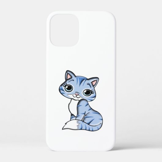 かわいい笑顔の空の青い子猫と青い目。 Case-Mate iPhoneケース (裏面)