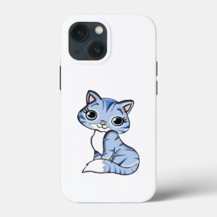 かわいい笑顔の空の青い子猫と青い目。 iPhone 13 MINIケース
