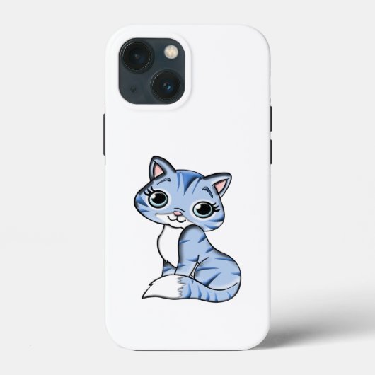 かわいい笑顔の空の青い子猫と青い目。 Case-Mate iPhoneケース (裏面)