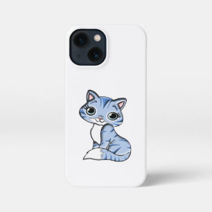 かわいい笑顔の空の青い子猫と青い目。 iPhone 13 MINIケース
