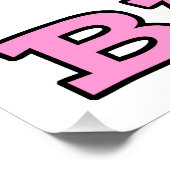 かわいい笑顔の羊の顔イラストレーションバア！ ポスター (コーナー)