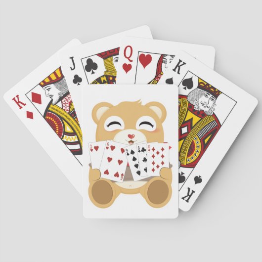 かわいい笑顔の赤ちゃんクマ トランプ (裏面)