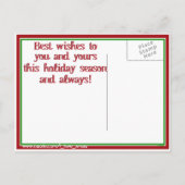 かわいい笑顔の雪だるま玩具 シーズンポストカード (裏面)