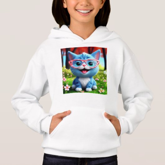 かわいい笑顔の青い子猫55665 (正面)