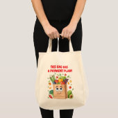 かわいい笑顔の食料品 トートバッグ (正面(商品))