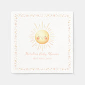 かわいい笑顔の黄色い水色日照美的 スタンダードカクテルナプキン (正面)