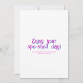 かわいい笑顔カタツムリ甘いリトル誕生日 カード (裏面)