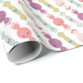 かわいい笑顔キャンディラッピング紙 ラッピングペーパー (ロールコーナー)