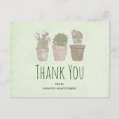 かわいい笑顔サボトリオ水彩ありがとう ポストカード (正面)