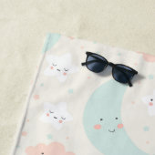 かわいい笑顔パステルスカイパターン ビーチタオル (インサイチュ)