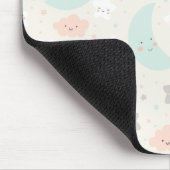 かわいい笑顔パステルスカイパターン マウスパッド (コーナー)