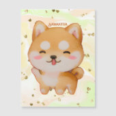 かわいい笑顔マンガ – スタイル柴犬 (正面)