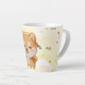 かわいい笑顔マンガ – スタイル柴犬 カフェラテマグ (右アングル)