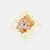 かわいい笑顔マンガ – スタイル柴犬 スタンダードカクテルナプキン (角)