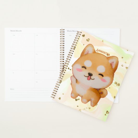 かわいい笑顔マンガ – スタイル柴犬 プランナー手帳 (ディスプレー)