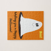 かわいい笑顔幽霊ハロウィンキッズパズル ジグソーパズル (横)