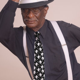 かわいい笑顔幽霊ハロウィンブラック ネクタイ