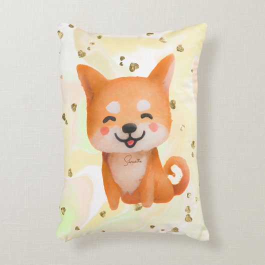 かわいい笑顔柴犬 アクセントクッション (正面(垂直))