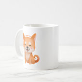 かわいい笑顔柴犬 コーヒーマグカップ (正面左)