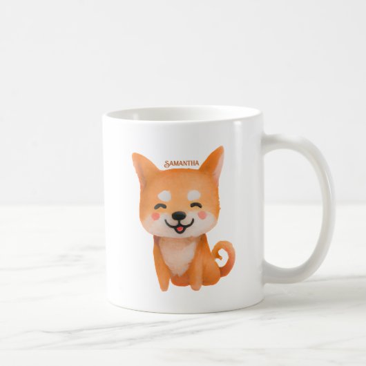 かわいい笑顔柴犬 コーヒーマグカップ (右)