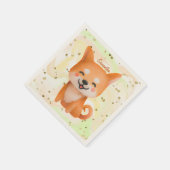 かわいい笑顔柴犬 スタンダードカクテルナプキン (角)