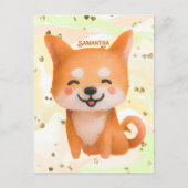 かわいい笑顔柴犬 ポストカード (正面)