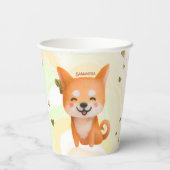 かわいい笑顔柴犬 紙コップ (裏面)