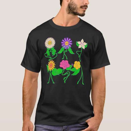かわいい笑顔素晴らしの花春と夏 Tシャツ (正面)