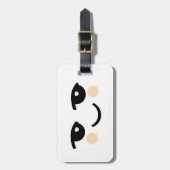 かわいい笑顔顔荷物タグ ラゲッジタグ (正面縦)