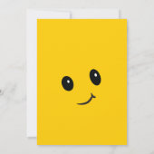 かわいい笑顔顔誕生日招待状 招待状 (裏面)