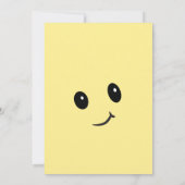 かわいい笑顔顔誕生日招待状 招待状 (裏面)