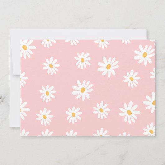 かわいい第1デイジー誕生日写真 招待状 (裏面)